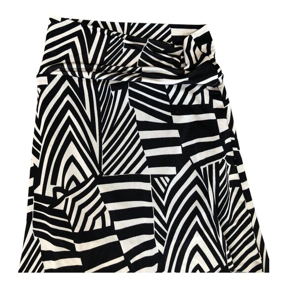 Arden B Artsy Boho Fold Over Geometric Maxi Waist Stretch Maxi Skirt, S - Picture 2 of 7